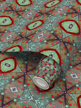 Load image into Gallery viewer, XO Wallpaper in Brick and Purple by Mindy Macgregor