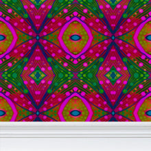 Load image into Gallery viewer, Moogin XO Wallpaper in Green and Pink by Mindy Macgregor