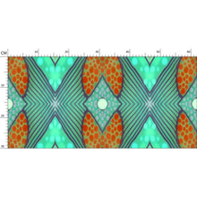 Load image into Gallery viewer, Moogin Soft Geometry Wallpaper in Aqua and Coral by Mindy Macgregor