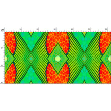 Load image into Gallery viewer, Moogin Soft Geometry Wallpaper in Lime and Orange by Mindy Macgregor