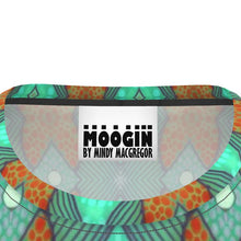 Load image into Gallery viewer, Moogin Soft Geometry T Shirt in Aqua and Coral by Mindy Macgregor