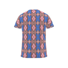 Load image into Gallery viewer, Moogin Soft Geometry T Shirt in Pink and Blue by Mindy Macgregor