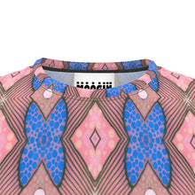 Load image into Gallery viewer, Moogin Soft Geometry T Shirt in Pink and Blue by Mindy Macgregor