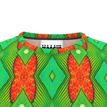 Load image into Gallery viewer, Moogin Soft Geometry T Shirt in Lime and Orange by Mindy Macgregor