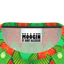 Load image into Gallery viewer, Moogin Soft Geometry T Shirt in Lime and Orange by Mindy Macgregor