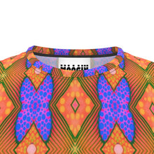 Load image into Gallery viewer, Moogin Soft Geometry T Shirt in Blue and Peach by Mindy Macgregor