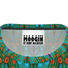 Load image into Gallery viewer, Moogin Nouveau-esque T Shirt in Turquoise and Coral by Mindy Macgregor