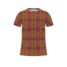 Load image into Gallery viewer, Moogin Nouveau-esque T Shirt in Magenta and Gold by Mindy Macgregor