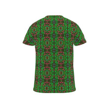 Load image into Gallery viewer, Moogin Nouveau-esque T Shirt in Green and Pink by Mindy Macgregor