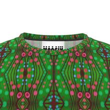 Load image into Gallery viewer, Moogin Nouveau-esque T Shirt in Green and Pink by Mindy Macgregor
