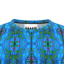Load image into Gallery viewer, Moogin Nouveau-esque T Shirt in Blue and Pink by Mindy Macgregor