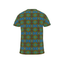 Load image into Gallery viewer, Moogin XO T Shirt in Orange and Blue by Mindy Macgregor