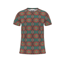 Load image into Gallery viewer, Moogin XO T Shirt in Aqua and Pink by Mindy Macgregor