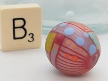Load image into Gallery viewer, Moogin beads - lampwork glass - Extra large Focal bead - Patchwork