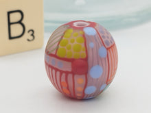 Load image into Gallery viewer, Moogin beads - lampwork glass - Extra large Focal bead - Patchwork