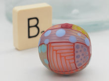 Load image into Gallery viewer, Moogin beads - lampwork glass - Extra large Focal bead - Patchwork