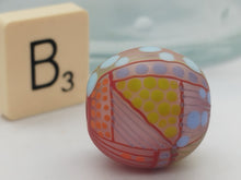 Load image into Gallery viewer, Moogin beads - lampwork glass - Extra large Focal bead - Patchwork