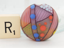 Load image into Gallery viewer, Moogin beads - lampwork glass - Extra large lentil bead - Patchwork