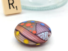 Load image into Gallery viewer, Moogin beads - lampwork glass - Extra large lentil bead - Patchwork