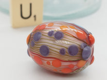 Load image into Gallery viewer, Moogin beads - lampwork glass - Extra large Focal bead - Abstract Botanical