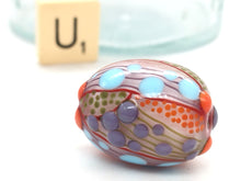 Load image into Gallery viewer, Moogin beads - lampwork glass - Extra large Focal bead - Abstract Botanical