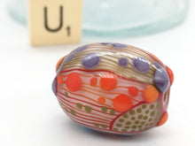 Load image into Gallery viewer, Moogin beads - lampwork glass - Extra large Focal bead - Abstract Botanical