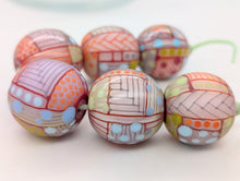 Load image into Gallery viewer, Moogin beads - Lampwork glass - Extra large focal bead set - Patchwork