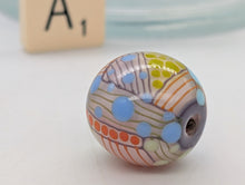 Load image into Gallery viewer, Moogin beads - lampwork glass - Extra large Focal bead - Patchwork