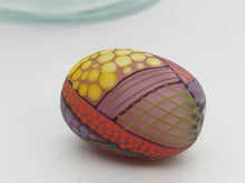 Load image into Gallery viewer, Moogin beads - lampwork glass - Extra large Focal bead Patchwork pattern