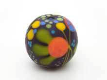 Load image into Gallery viewer, Moogin beads - Floral patterned lampwork glass extra large Focal bead