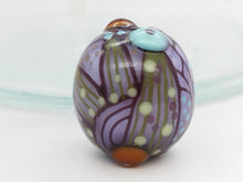 Load image into Gallery viewer, Moogin beads - Extra lampwork glass - large Focal bead - Abstract Botanical