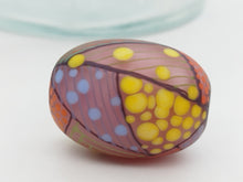 Load image into Gallery viewer, Moogin beads - lampwork glass - Extra large Focal bead Patchwork pattern