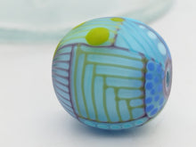 Load image into Gallery viewer, Moogin beads - lampwork glass - Extra large Focal bead Patchwork