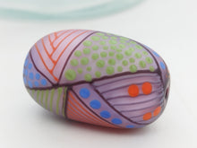 Load image into Gallery viewer, Moogin beads - lampwork glass - Extra large Focal bead Patchwork pattern