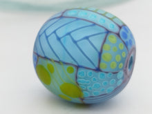 Load image into Gallery viewer, Moogin beads - lampwork glass - Extra large Focal bead Patchwork