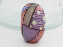 Load image into Gallery viewer, Moogin beads - lampwork glass - Extra large Focal bead Patchwork pattern