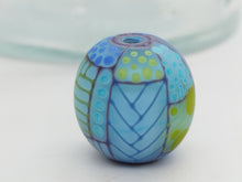 Load image into Gallery viewer, Moogin beads - lampwork glass - Extra large Focal bead Patchwork