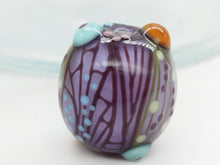 Load image into Gallery viewer, Moogin beads - Extra lampwork glass - large Focal bead - Abstract Botanical