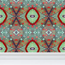 Load image into Gallery viewer, XO Wallpaper in Brick and Purple by Mindy Macgregor
