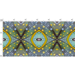 Moogin XO Wallpaper in Purple and Yellow by Mindy Macgregor