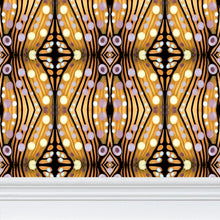 Load image into Gallery viewer, Moogin Nouveau-esque Wallpaper in Lilac and Yellow by Mindy Macgregor
