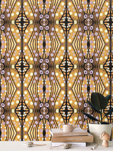 Load image into Gallery viewer, Moogin Nouveau-esque Wallpaper in Lilac and Yellow by Mindy Macgregor
