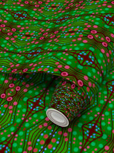 Load image into Gallery viewer, Moogin Nouveau-esque Wallpaper in Green and Pink by Mindy Macgregor
