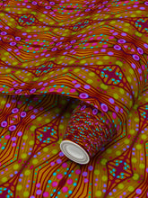 Load image into Gallery viewer, Moogin Nouveau-esque Wallpaper in Magenta and Gold by Mindy Macgregor

