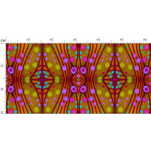 Load image into Gallery viewer, Moogin Nouveau-esque Wallpaper in Magenta and Gold by Mindy Macgregor
