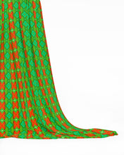 Load image into Gallery viewer, Moogin Soft Geometry patterned fabric in Lime and Orange by Mindy Macgregor
