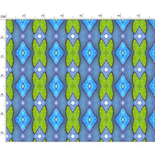 Load image into Gallery viewer, Soft Geometry patterned fabric in Pink and Blue by Mindy Macgregor
