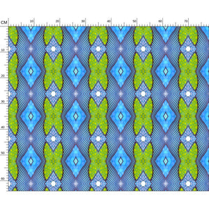 Soft Geometry patterned fabric in Pink and Blue by Mindy Macgregor