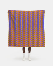 Load image into Gallery viewer, Soft Geometry patterned fabric in Blue and Peach by Mindy Macgregor
