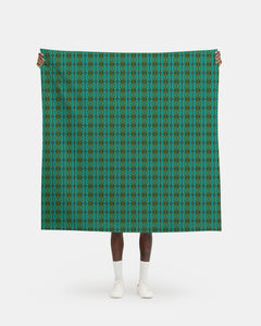 Nouveau-esque patterned fabric in Turquoise and Coral by Mindy Macgreg